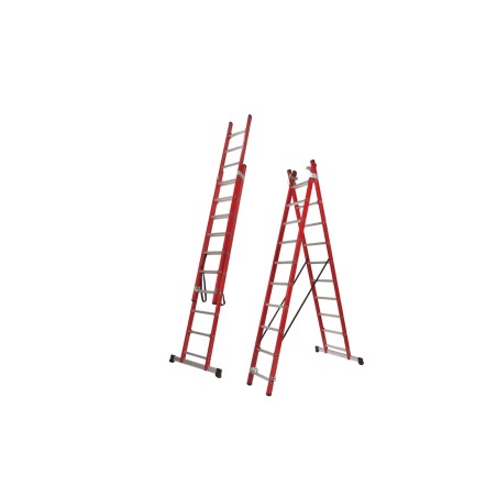 PROSTEP Escalera transformable de 2 tramos – mixta de fibra y aluminio | L'Echelle Europeenne