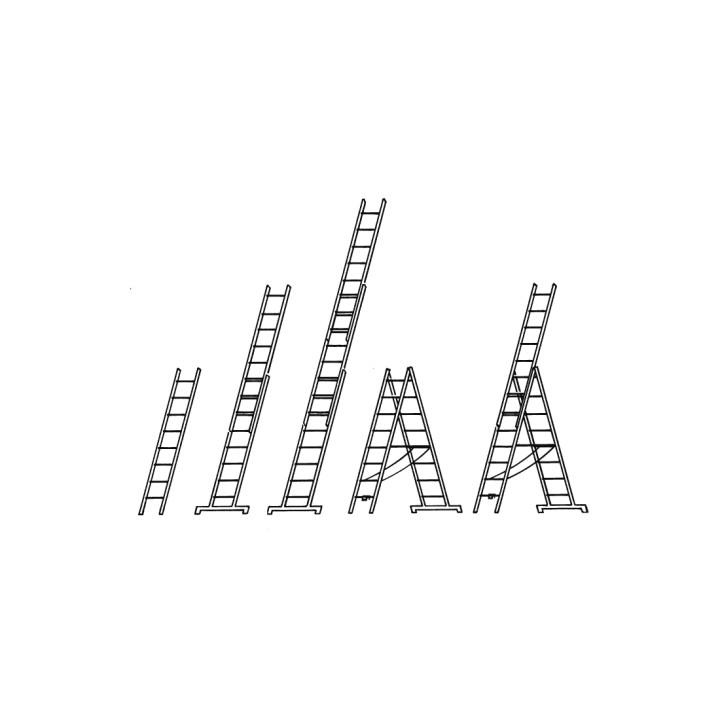 Transformable 3 tramos L'ECHELLE EUROPEENNE | L'Echelle Europeenne