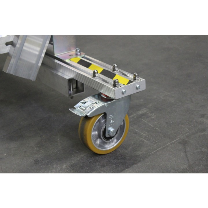 Roues à moyeu alu et bandage polyuréthane avec résistance 300 kg