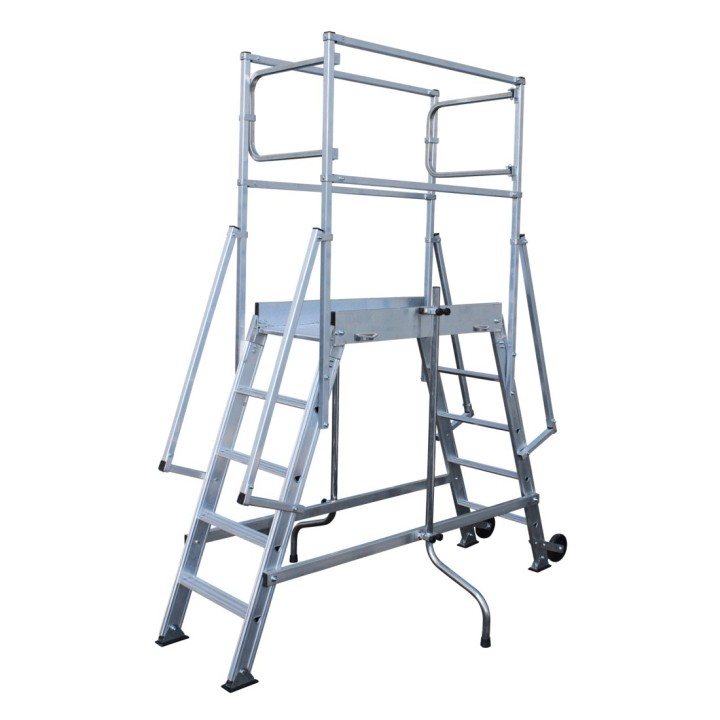 Plate-forme double accès banche détourée