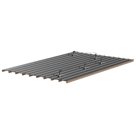 Línea de vida automática con cable sobre listones de zinc CONEKT | L'Echelle Europeenne