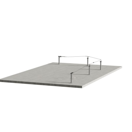 Línea de vida automática con cable CONEKT sobre losa de hormigón | L'Echelle Europeenne