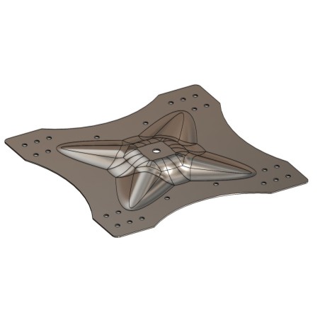 Placa base CONEKT para fijación de raíl sobre chapa de acero | L'Echelle Europeenne