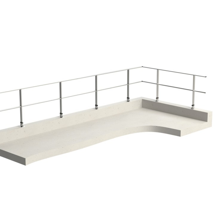 Fixation à plat montant droit