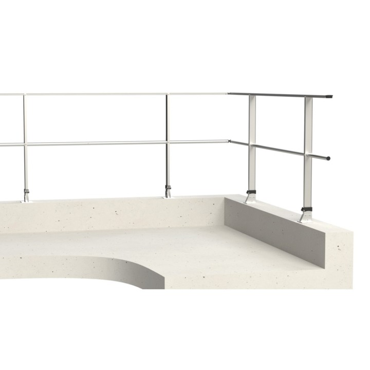 Fixation à plat montant droit