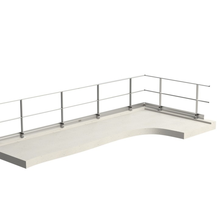 Fixation à plat montant droit