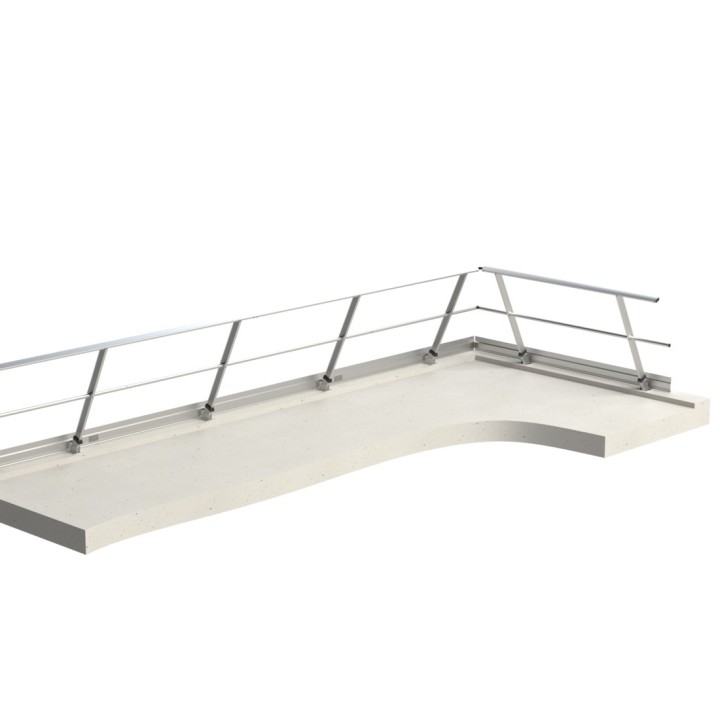 Fixation à plat montant incliné