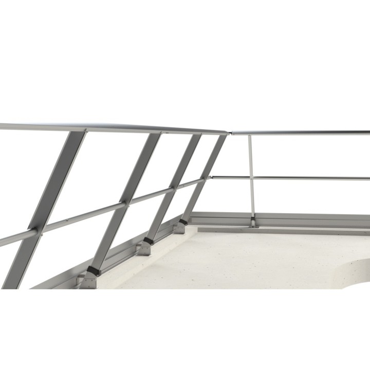 Fixation à plat montant incliné