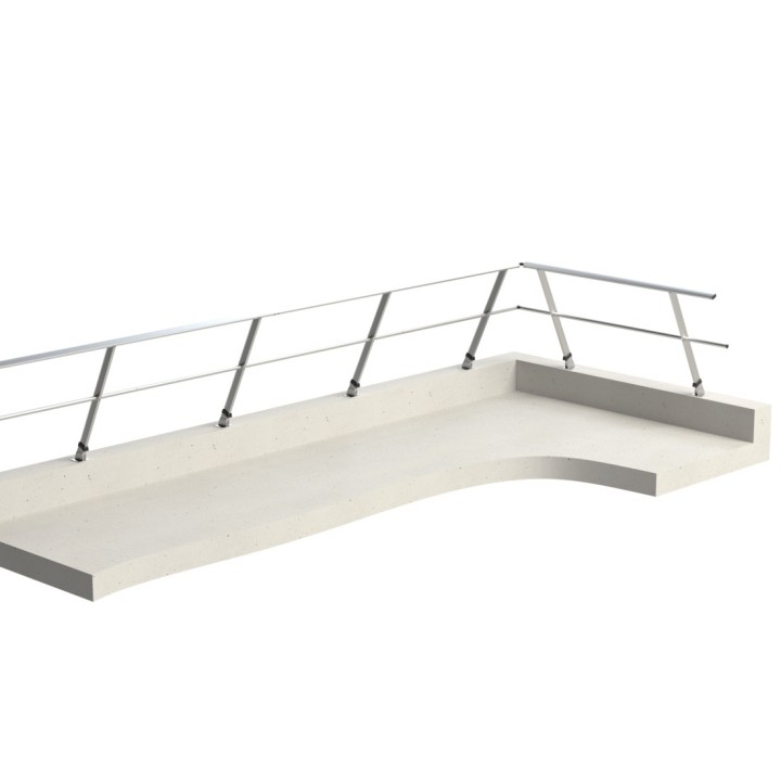 Fixation à plat montant incliné