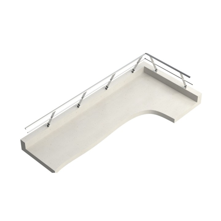 Fixation à plat montant incliné