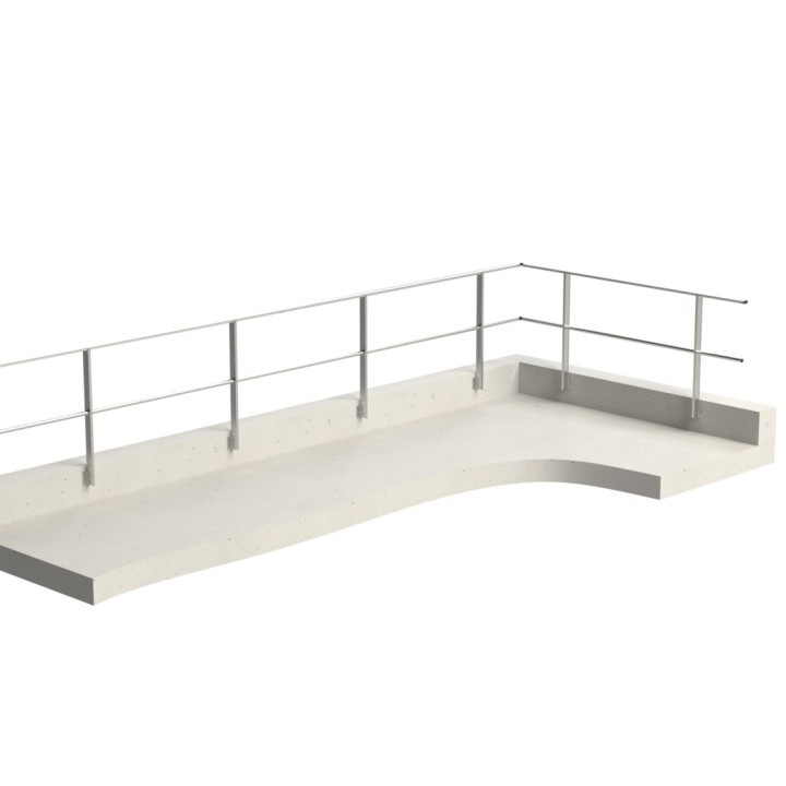 Fixation en applique montant droit