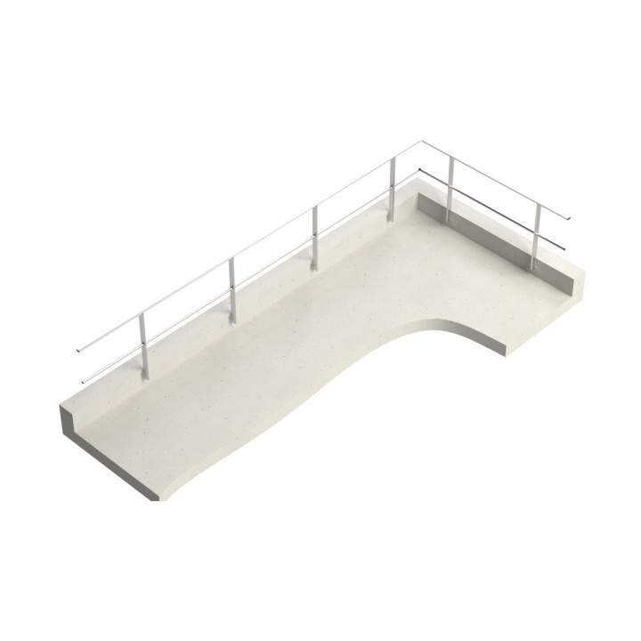 Fixation en applique montant droit