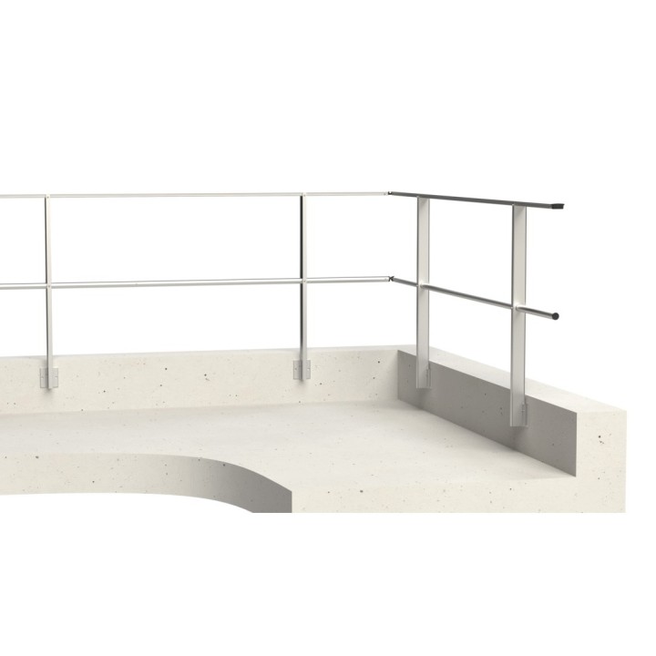 Fixation en applique montant droit