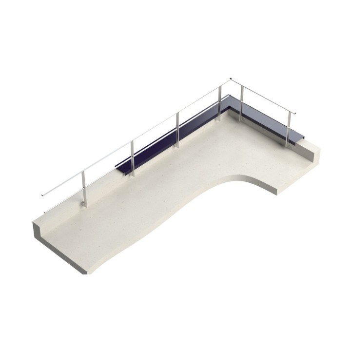 Fixation applique déportée montant droit