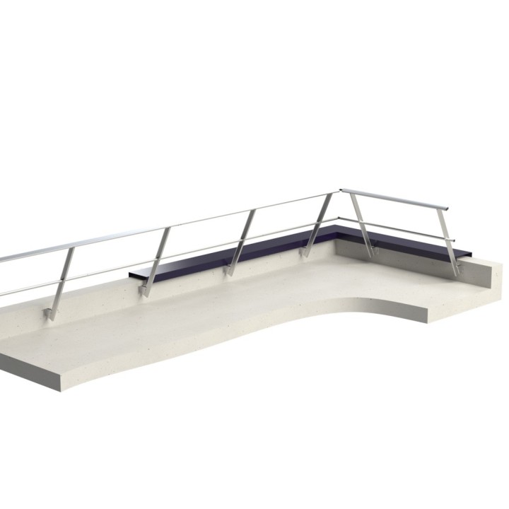 Fixation applique déportée montant incliné