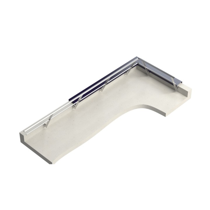 Fixation applique déportée montant incliné