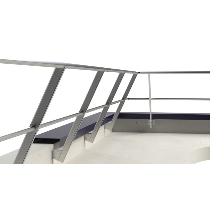 Fixation applique déportée montant incliné