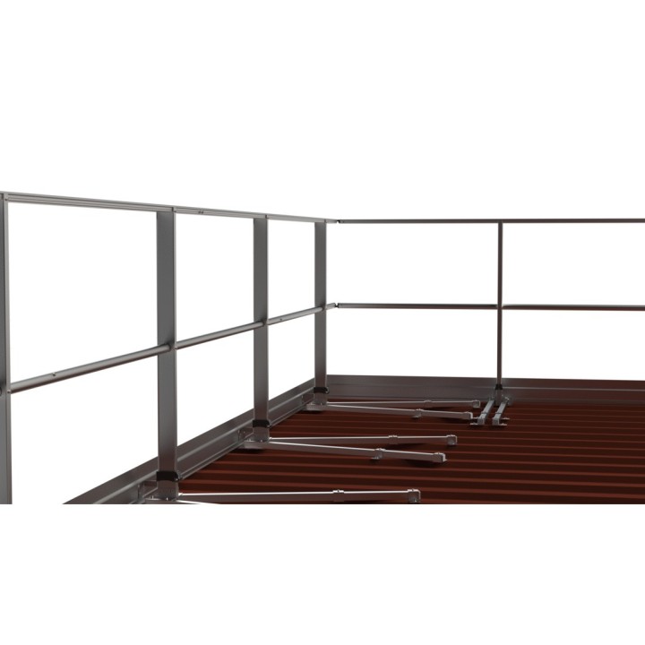 Fixation sur bac acier montant droit