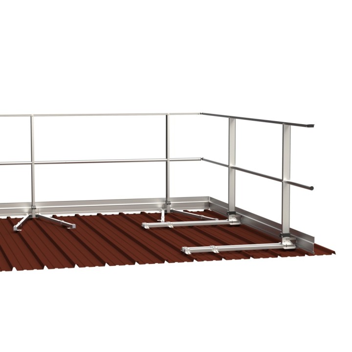 Fixation sur bac acier montant droit