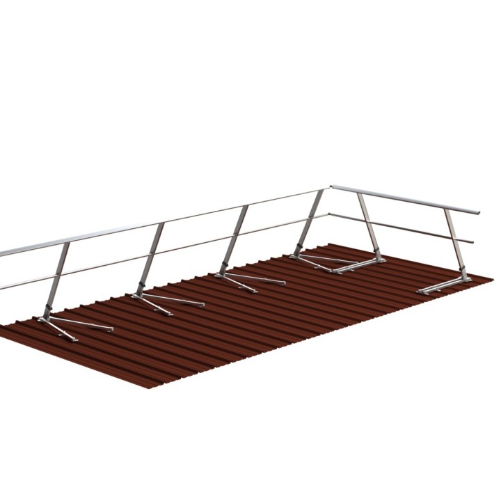 Fixation sur bac acier montant incliné