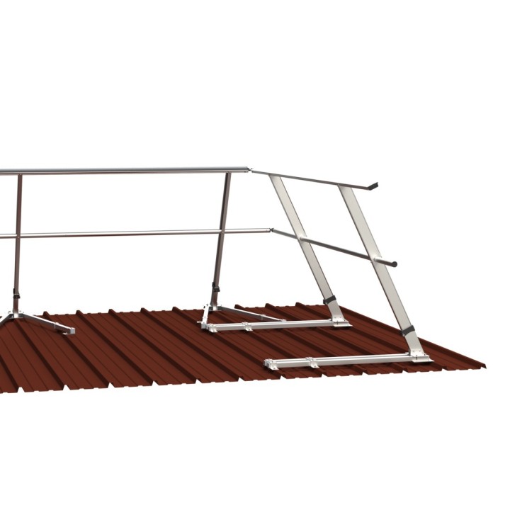 Fixation sur bac acier montant incliné