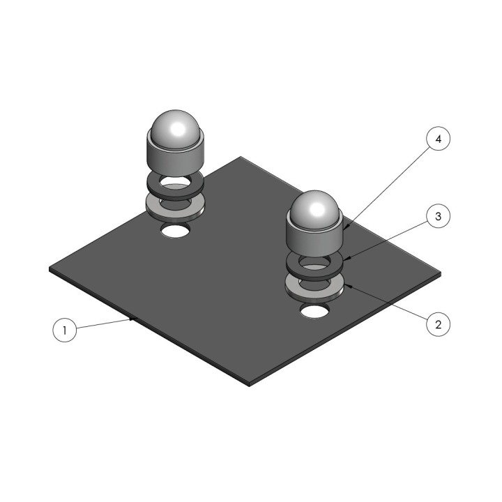 Kit de impermeabilización para barandilla fastguard fijación a suelo | L'Echelle Europeenne