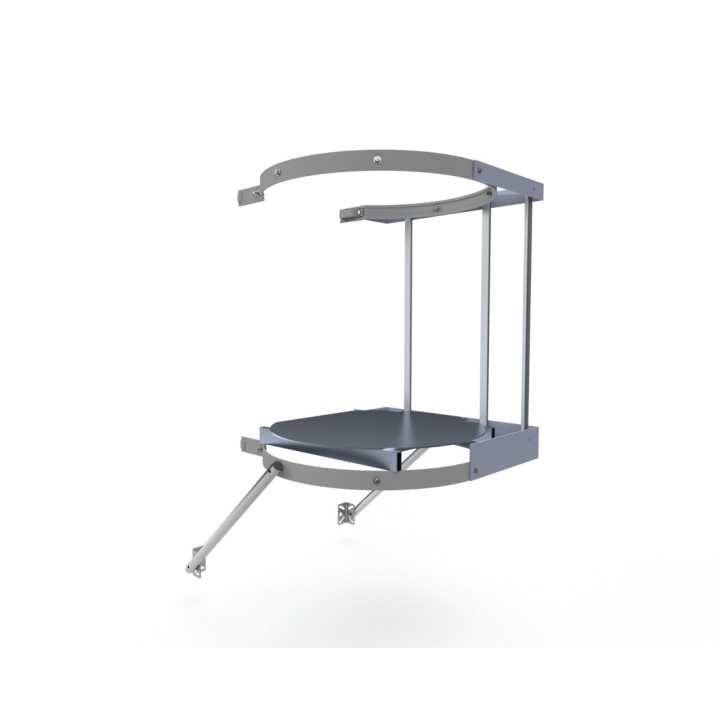 Rellano abatible para escalera de protección dorsal | L'Echelle Europeenne