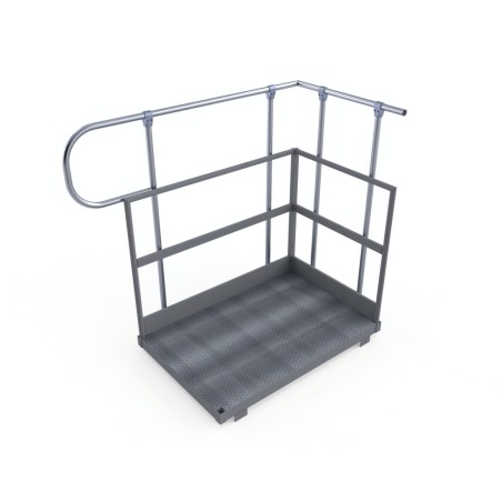 Extensión de barandilla para el rellano de una escalera de protección dorsal | L'Echelle Europeenne