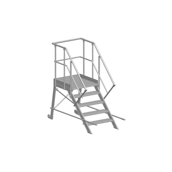 Taburete rodante de 2 ruedas, ángulo 45°, ancho 800 mm | L'Echelle Europeenne