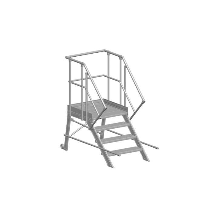 Taburete rodante de 2 ruedas, ángulo 45°, ancho 800 mm | L'Echelle Europeenne