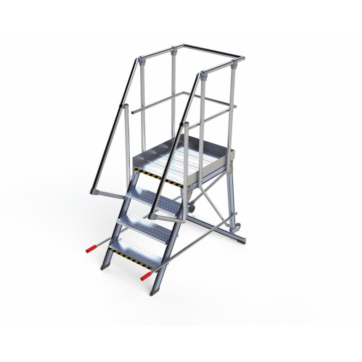 Taburete rodante de 2 ruedas, ángulo 45°, ancho 600 mm | L'Echelle Europeenne