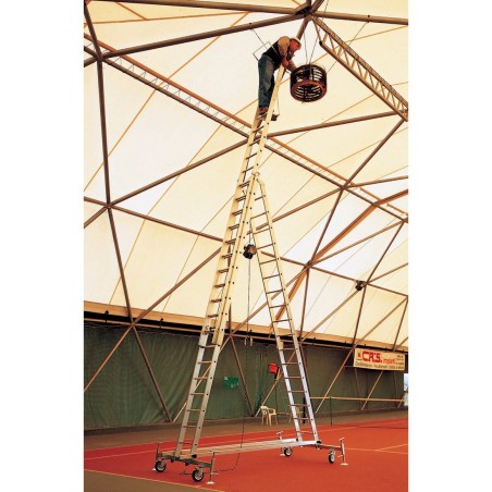 Escalera aérea móvil  con traviesas de apoyo en aluminio | L'Echelle Europeenne