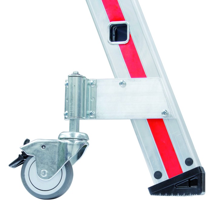 Kit de ruedas pivotantes con freno  sobre el montante