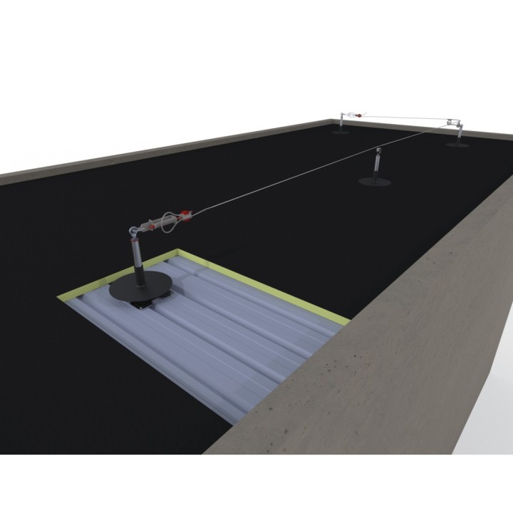 Ligne de vie Fastline sur bac étanché