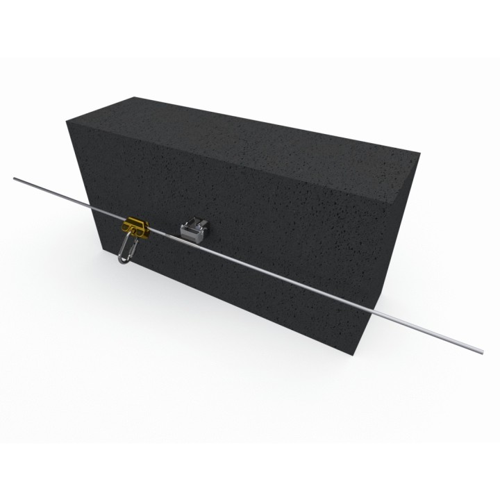 Paso intermedio recto FASTLINE – versión para línea de vida mural