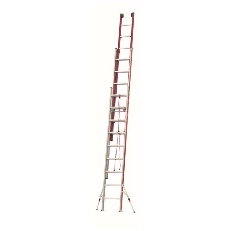 PROSTEP escalera mixta extensible 3 tramos con cuerda de aluminium y fibra de vidrio | L'Echelle Europeenne
