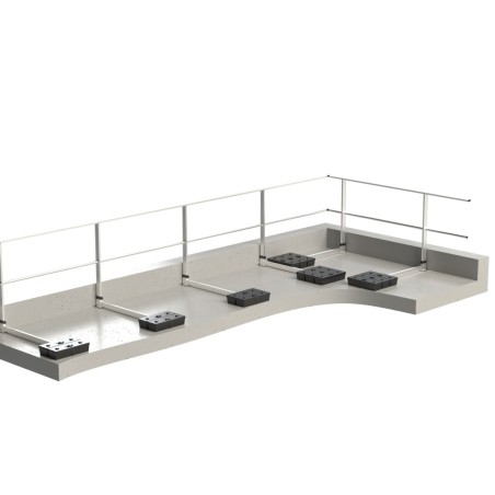 Barandilla autoportante montante recto