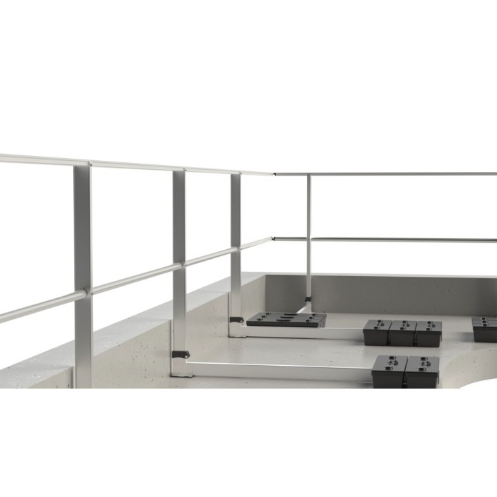 Barandilla autoportante montante recto