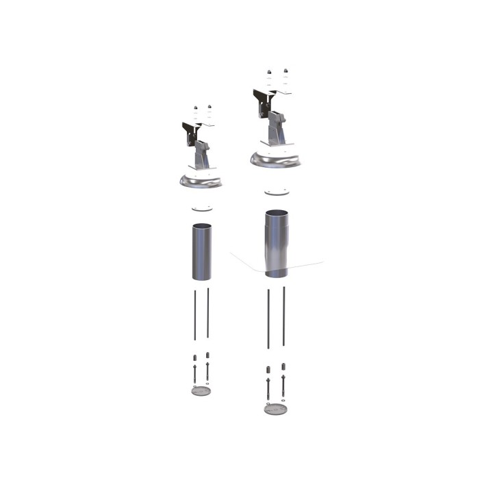 Soporte base para losa de hormigón a impermeabilizar montante recto