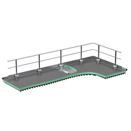 Fijación sobre chapa a impermeabilizar – Versión recta