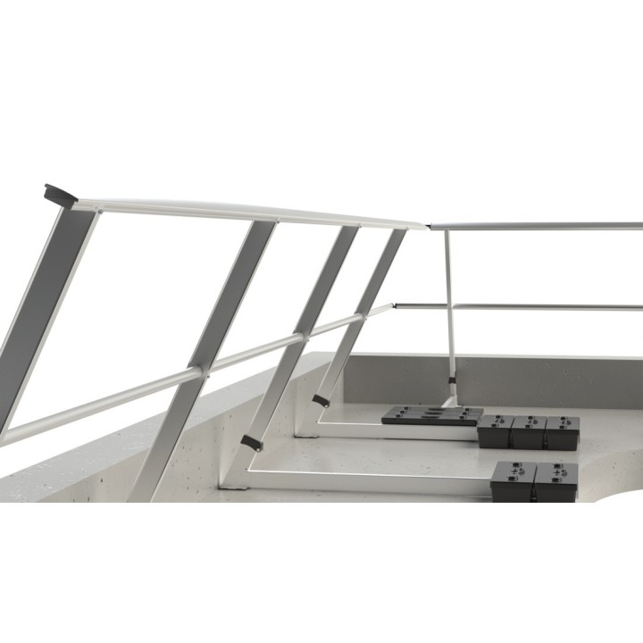 Barandilla autoportante montante inclinado