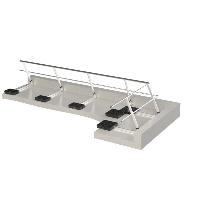 Barandilla autoportante montante inclinado