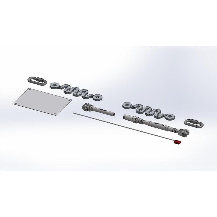 F-L-601 Kit línea de vida con tensor a engastar manualmente