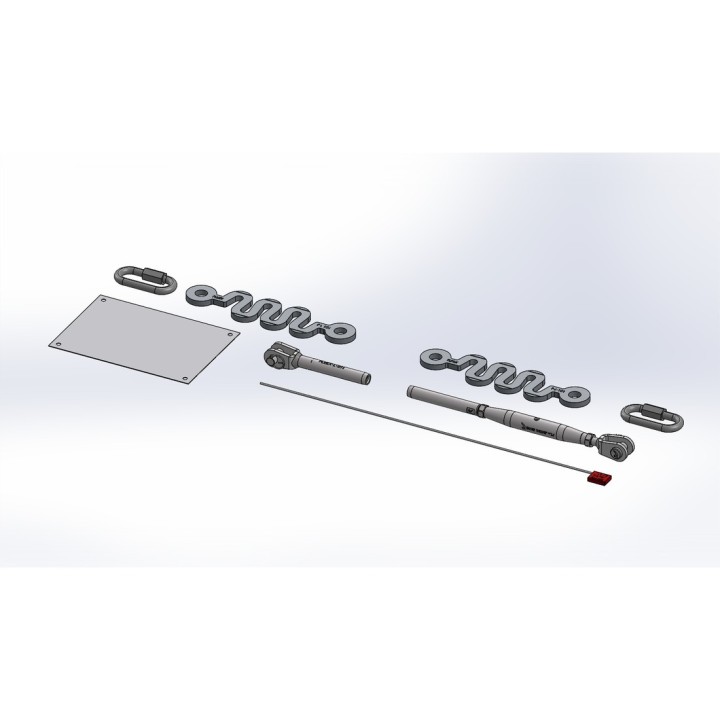 F-L-602 Kit completo de línea de vida con tensor a engastar con prensa