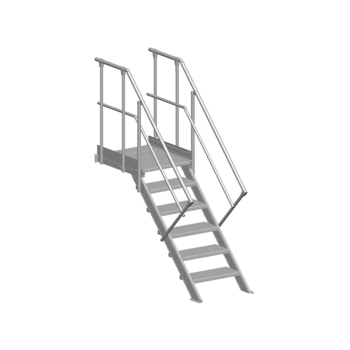 Escalera con plataforma LEEVEL inclinación 45° ancho 600 mm | L'Echelle Europeenne