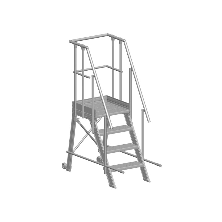 Taburete rodante de 2 ruedas, ángulo 60°, ancho 600 mm | L'Echelle Europeenne