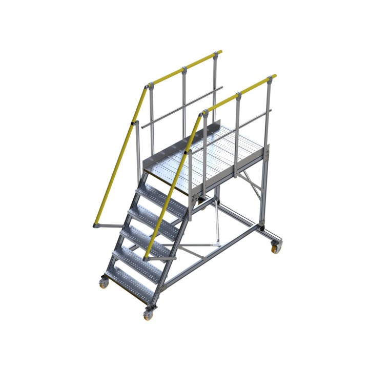 Con opción de pasamanos amarillos RAL 1003 - Inclinación 60°