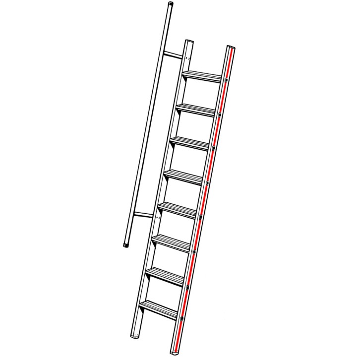 Escalera con opción pasamanos