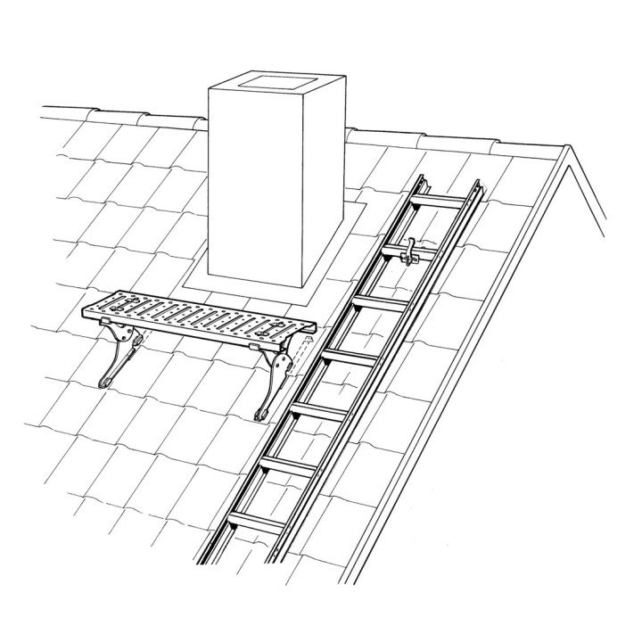 Escalera de tejado simple en aluminio | L'Echelle Europeenne