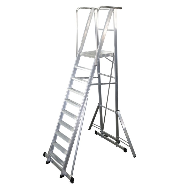 Escalera móvil con plataforma, plegable | L'Echelle Europeenne